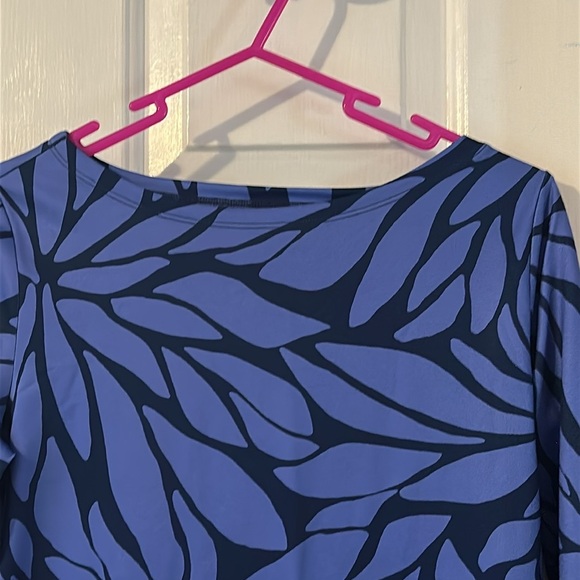 New Vineyard Vines Blue & Black Polyester & Spandex Long Sleeve Pullover Top XXS - Picture 3 of 11